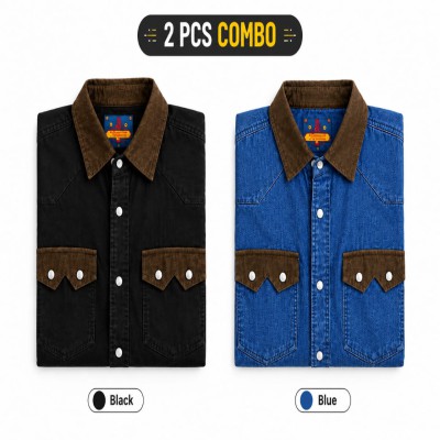 Double pocket denim shirt