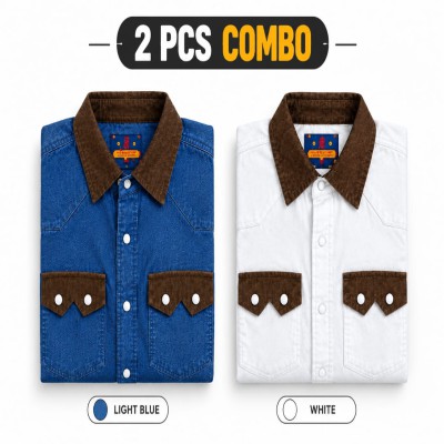 Double pocket denim shirt