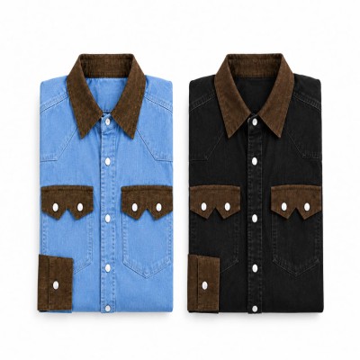 Double pocket denim shirt